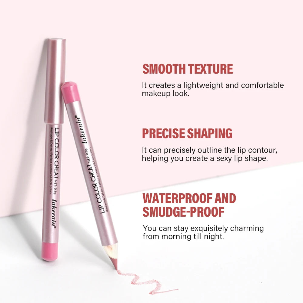 Matte Lip Pencil Waterproof Contour Brown Lip Liner Stain Hot Waterproof for Lips Permanent Lips Profiler Long Lasting Lipsticks Oasis Select