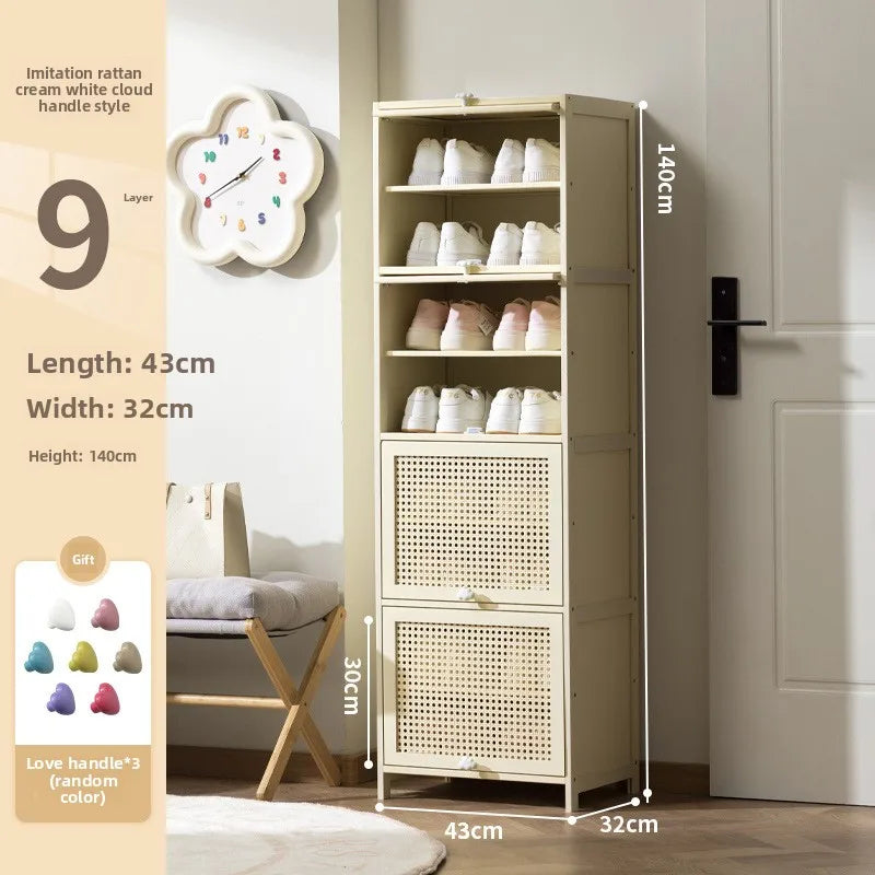 Cabinet Household Door Against Wall Large Capacity Entrance