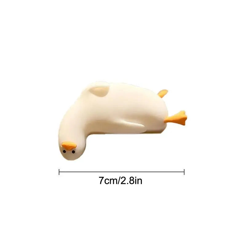 Adorable Cute Duck Bookend Decorative Non-Skid Resin Book Holder for Kids Bedroom Bookshelf Creative Gift for Bookworms Oasis Select