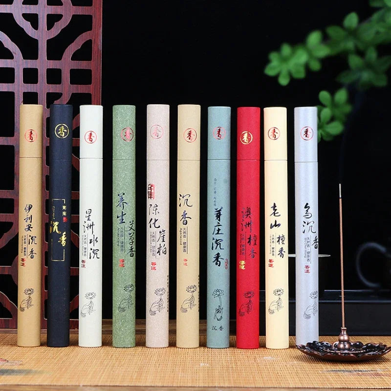 40Pcs Natural Sandalwood Incense Sticks Sleep Chinese Home Incense Stick Aroma Indoor Buddha Incense Eaglewood Room Fragrance Oasis Select