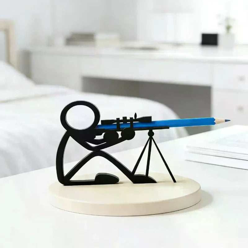 Creative 3D Printed Stick Figure Pencil Holders Pen Stands Pen Pots Desktop Ornaments Office School Supplies Stationery Gift Oasis Select