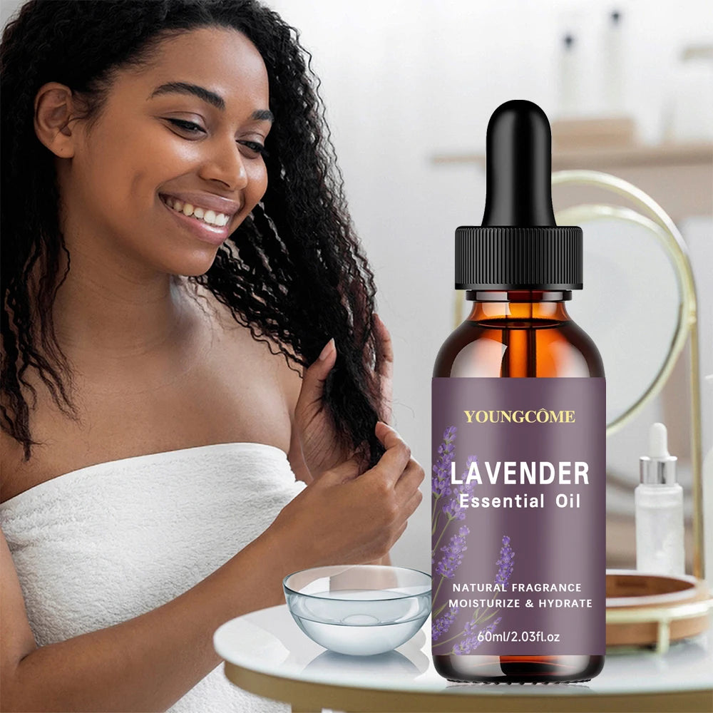 YOUNGCOME Organic Lavender Oil 40/60ml – Hair, Skin & Aromatherapy Lavender Face Oil Oasis Select