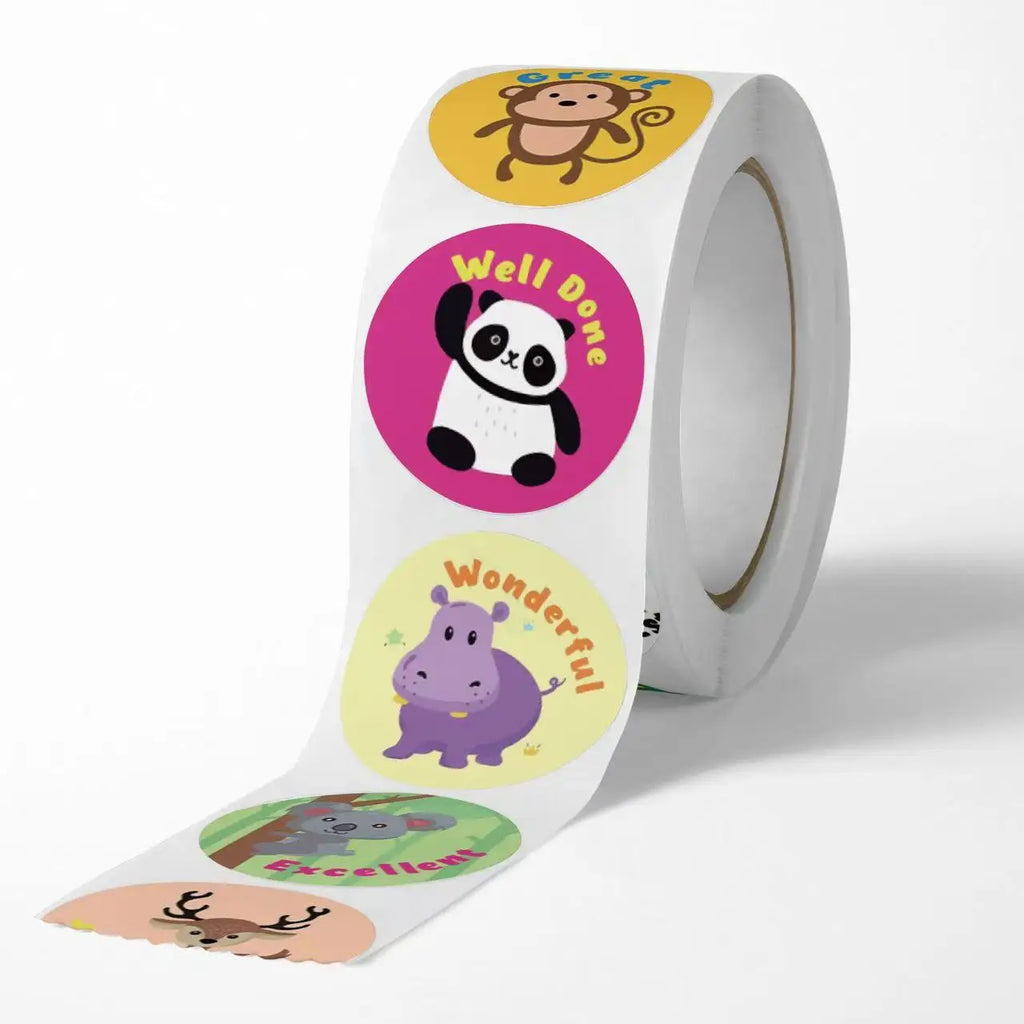 Floral Thank You Stickers-500 Pieces/Roll Thank You Stickers Label Envelopes, Weddings Cute Kids Cartoon Stickers Thank You Oasis Select