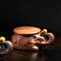 Zisha Tea Pet Elephant Ornament Teapot Lid Holder Handmade Ingot Elephant Sculpture Tea Play Accessories Oasis Select A