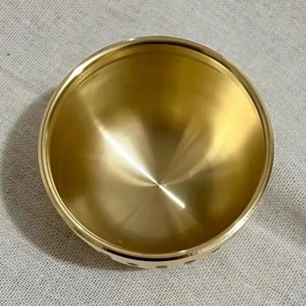 1PC Pure Brass Cornucopia Wealth Attracting Small Mini Baifu Rice Cylinder Surface Polished Baifu Jar Cup Desktop Ornament Oasis Select