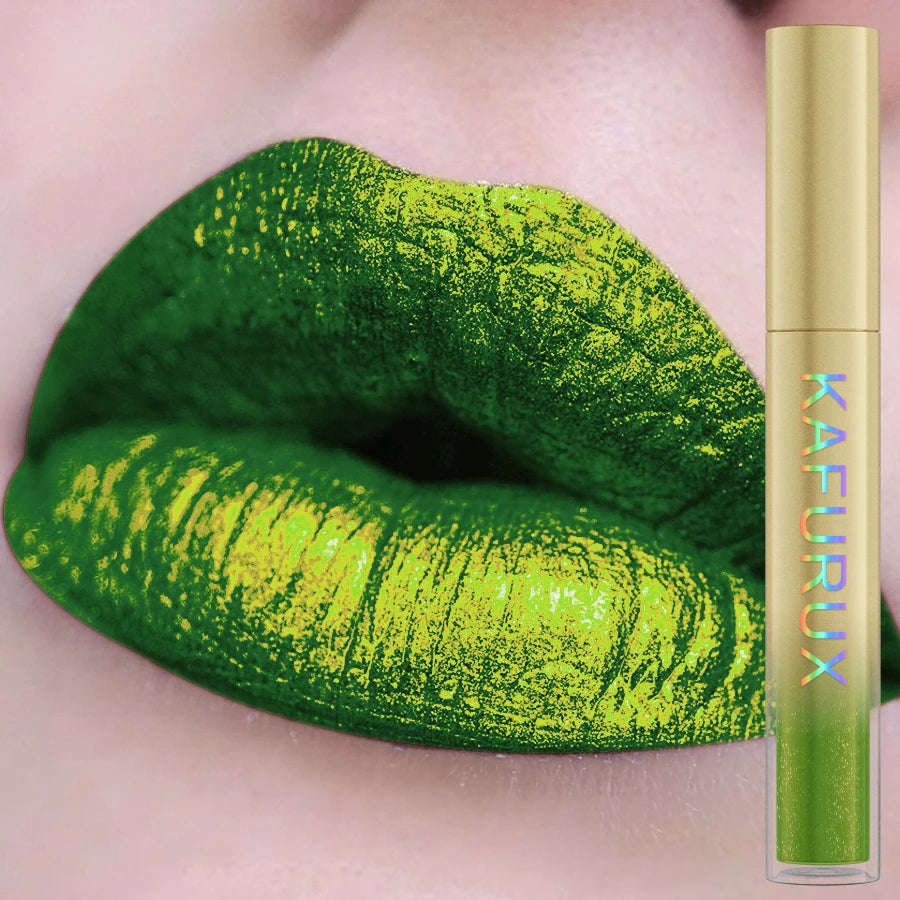 KAFURUX Glitter Lip Gloss – 14 Shades, Metallic & Waterproof