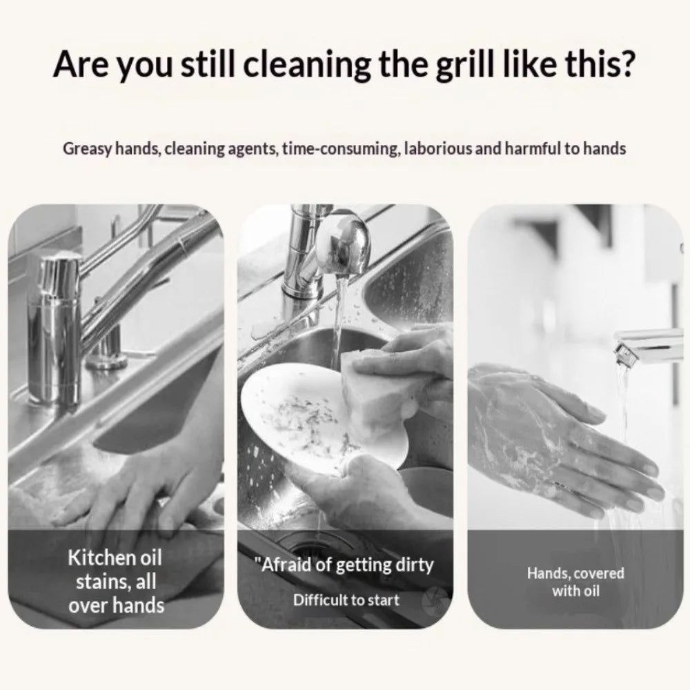 Electric BBQ Grill Cleaning Brush | LED, Rechargeable, 3 Heads