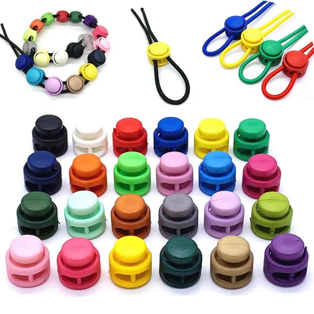 5mm Cord Lock Clips 2-Hole Toggle Stopper Buckle 10 Pack