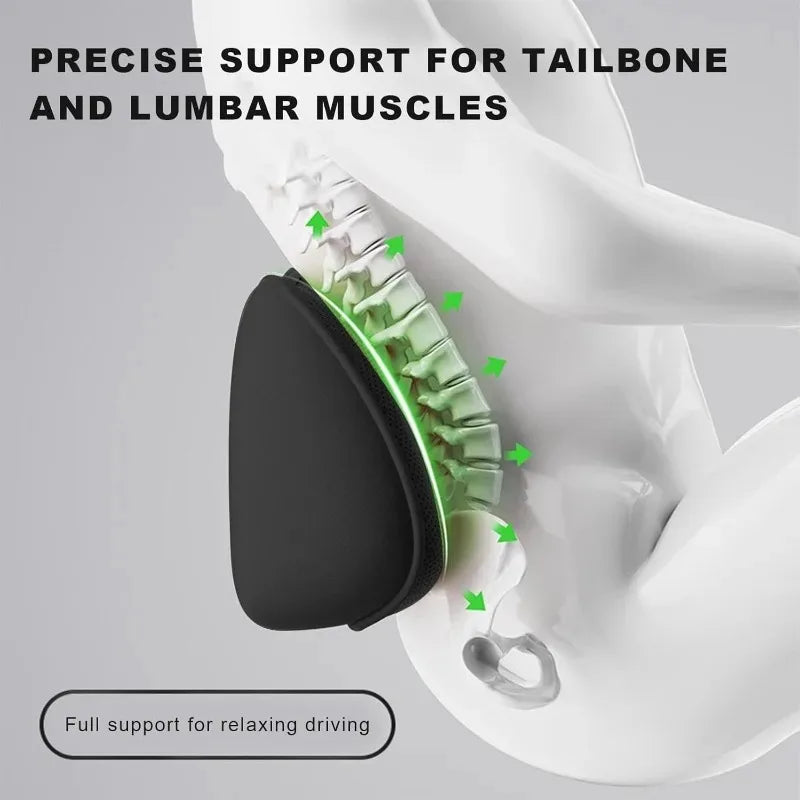 Lumbar Support Car Seat Pillow Memory Foam Breathable Back Protector for Office Chairs and Car Interior Accessories Oasis Select
