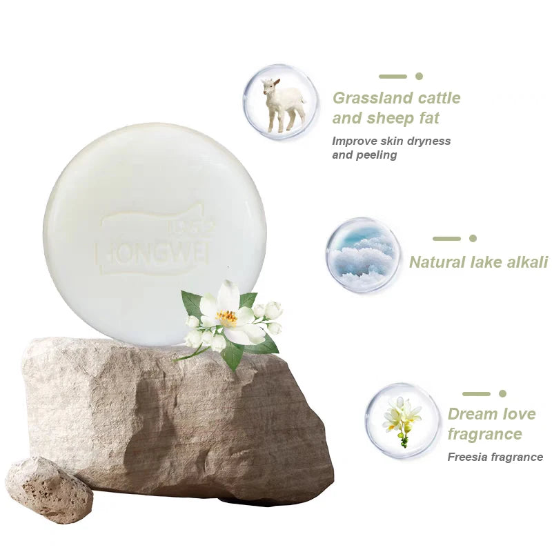 Volcanic Mud Men's Cleansing Soap Dual-sided Lanolin Fragrance Soap Face Body Refreshing Oil-controlling Moisturizing Bath Soap Oasis Select