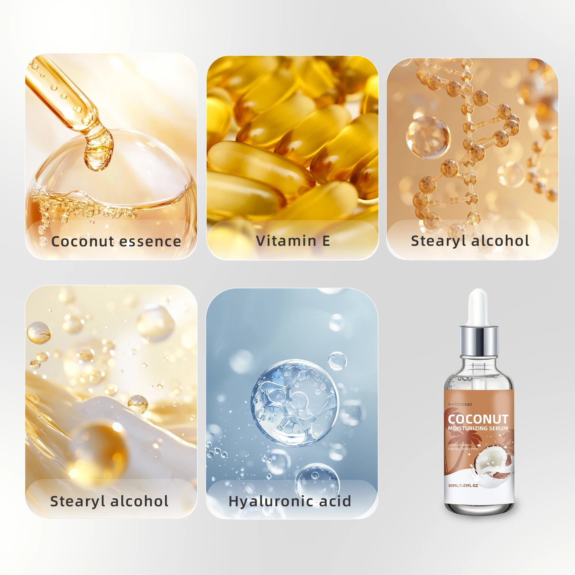 veérenae Coconut Face Serum – Firming & Smoothing All Skin Types