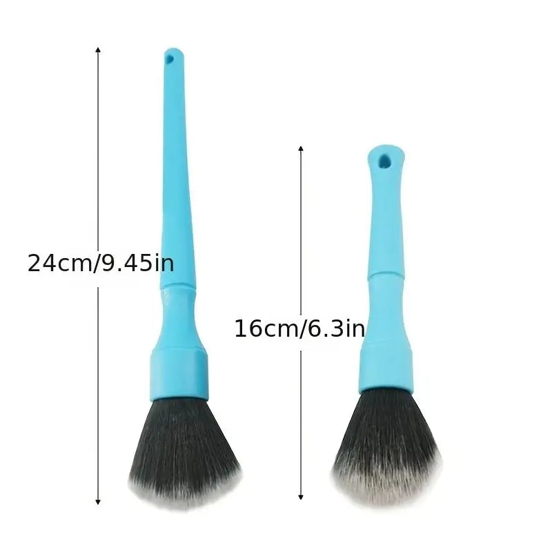 2 Pcs Car Interior Dust Sweeping Soft Brush Car Washing Tool Keyboard Gap Car Dust Brush out Trend Cleaning Brush Oasis Select Blue