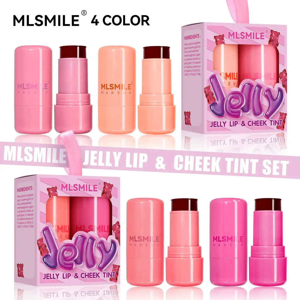 MLSMILE 2-in-1 Jelly Blush Stick Set – Lip & Cheek Tint 2PCS