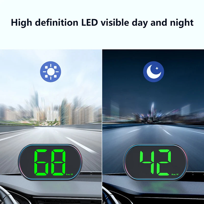 Truck HUD Digital Speedometer Display Safe Driving Assistant LED Car Speed Gauge Oasis Select