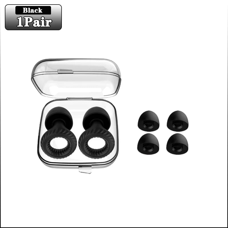 20Pairs Soundproof Silicone Sleep Anti-sound Earplugs Sleep Sleep Special Anti-noise Learning Ear Plugs Noise Cancelling Earplug Oasis Select Black-1Pair