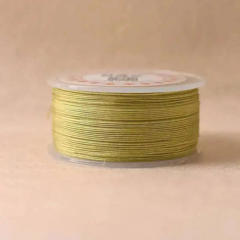 0.8 mm 65m Nylon Cord Thread DIY Tassels Beading String Thread Chinese Knot Macrame Cord Bracelet Braided String Oasis Select 39 matcha Green 0.8mm 65m