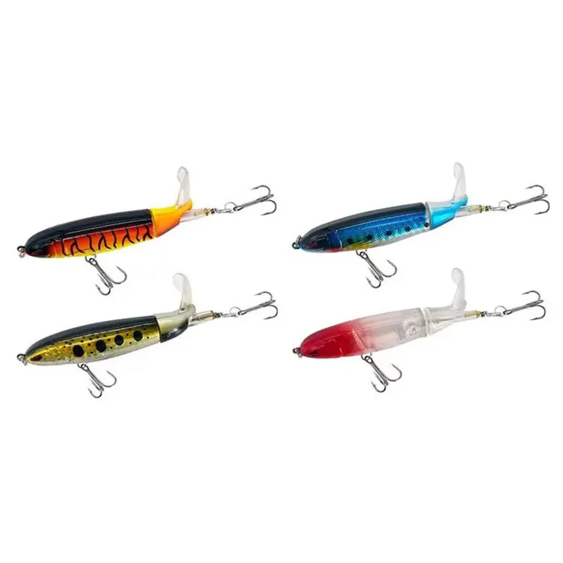 1 4 Topwater Fishing Lure Whopper Popper Artificial Bait Hard Plopper