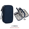 Multi-layer Digital Accessory Storage Bag Dust Proof Power Supply Hard Disk Protective Cover Power Bank Data Cable Storage Bag Oasis Select Double layered Navy