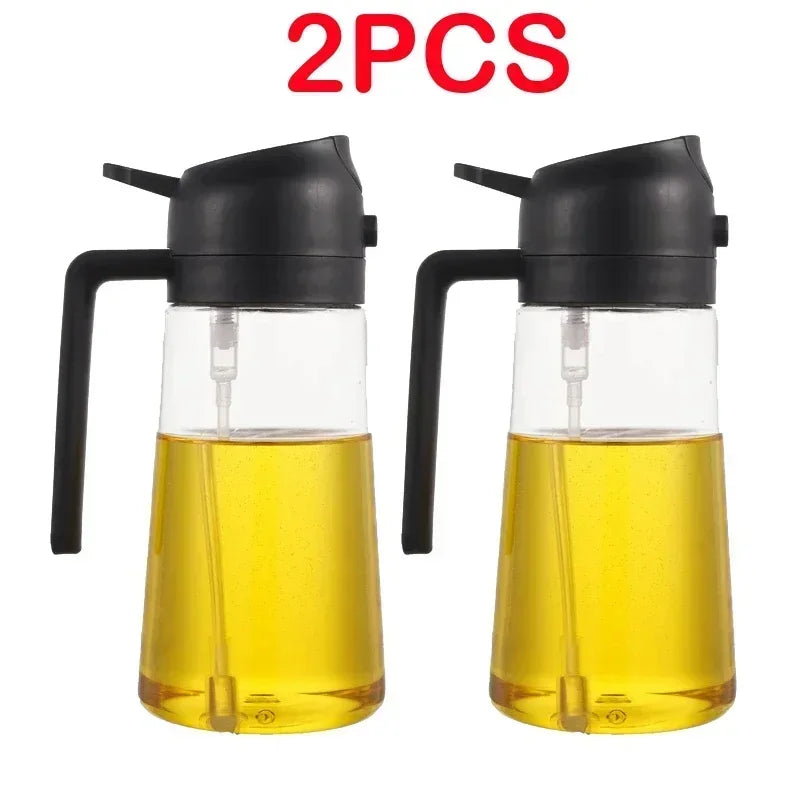 Olive Spray Dispenser Oil Dispenser Bottle for One Kitchen Oil Spray Oil Polisher Bottle Kitchen Storage for Camping Bbq Baking Oasis Select 2PCS-Black-Plastic