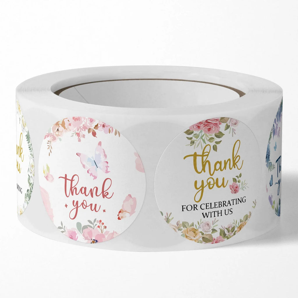 500pcs Stickers,Gratitude Labels for Events, Parties, Weddings, and Business Promotions,Adhesive Labels for Favors and Packaging Oasis Select