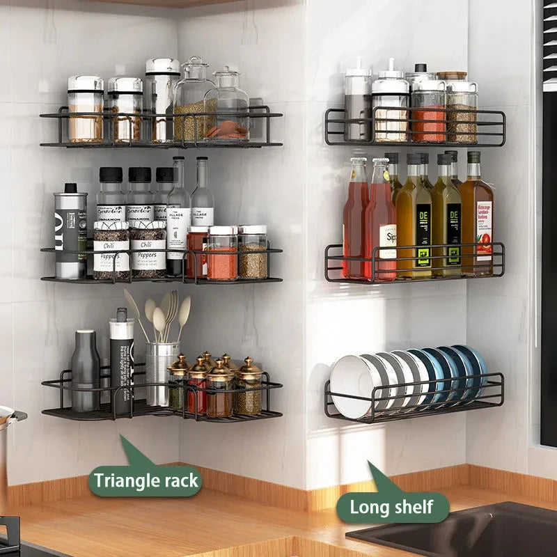 Bathroom Metal Shelves No-Drill Bathroom Organizer Cleaning Supplies Organizer Kitchen Supplies Storage Bathroom Accessories Oasis Select