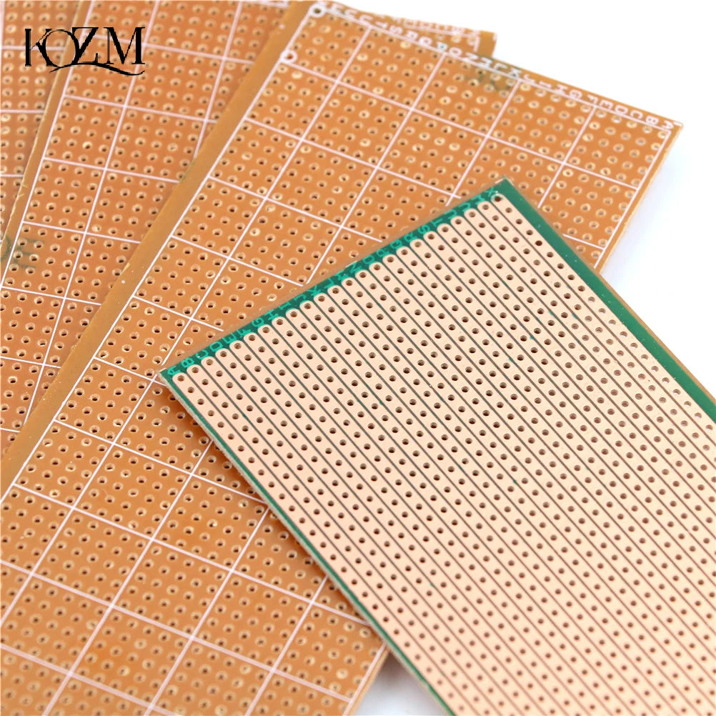 5-Pack Stripboard Veroboard Uncut PCB Single-Sided 6.5×14.5cm