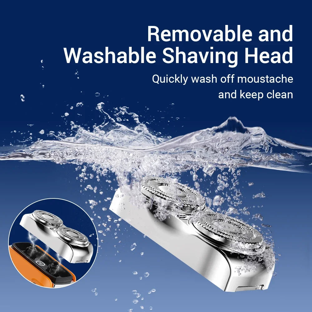 Hailicare Mini Electric Shaver for Men | Dual Blade Type-C