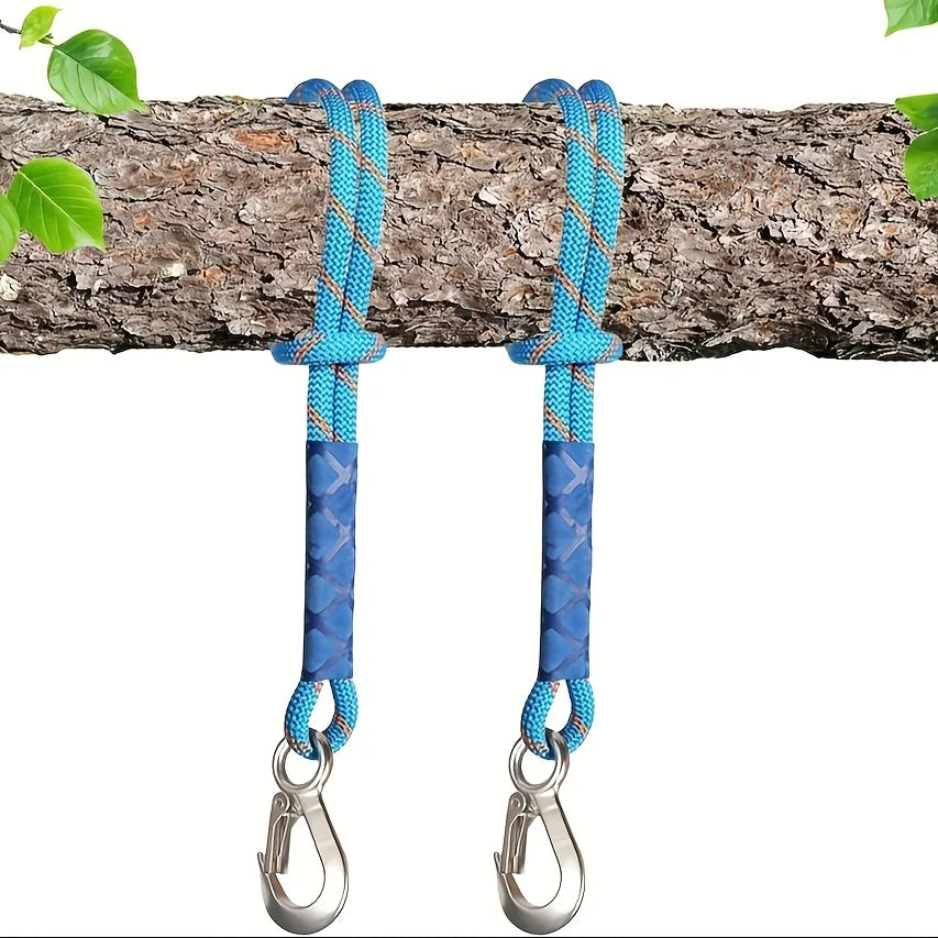 Heavy Duty Nylon Sling with Metal Hook - Wear-resistant - Suitable for Outdoor Hammocks, Tree Swings, and Patio Chairs Oasis Select