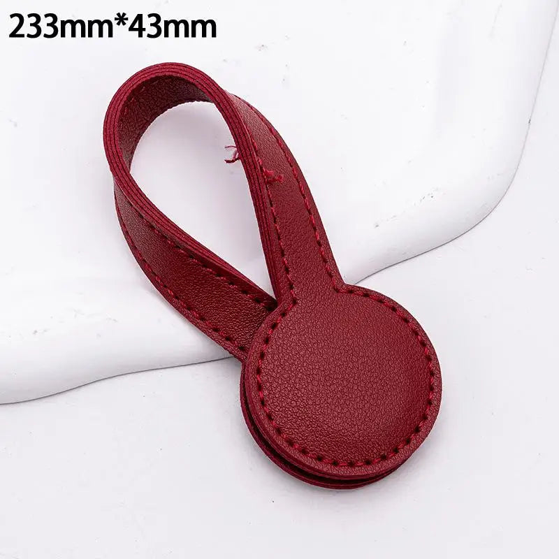 Multi-purpose Pu Leather Magnetic Hat Clip Strong Magnetic Round Organizer Clip Travel Bag 가방 자석 버클 액세서리 Oasis Select Red