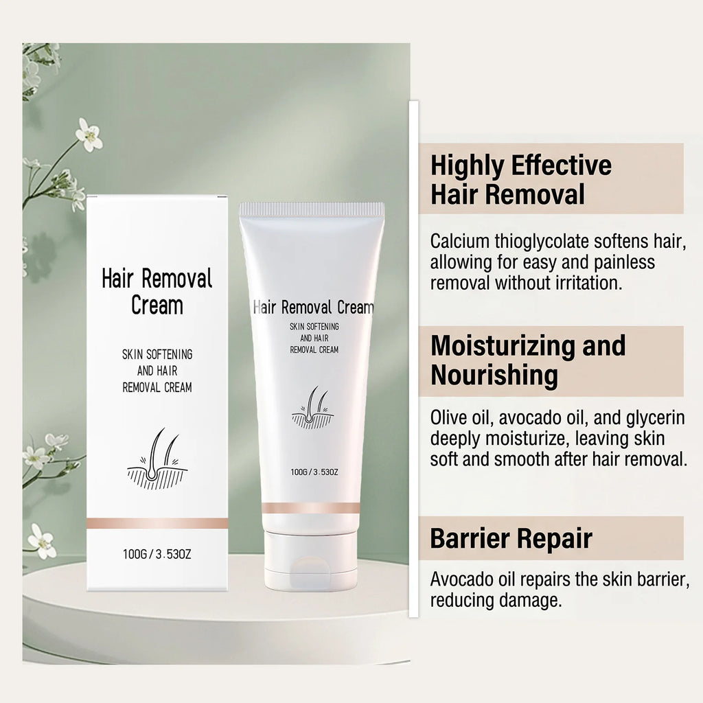 Instant Hair Removal Cream Gentle Painless Remove Hair Smooth Nourish Skin Easy Apply No Redness Personal Care Hair Remove Cream Oasis Select