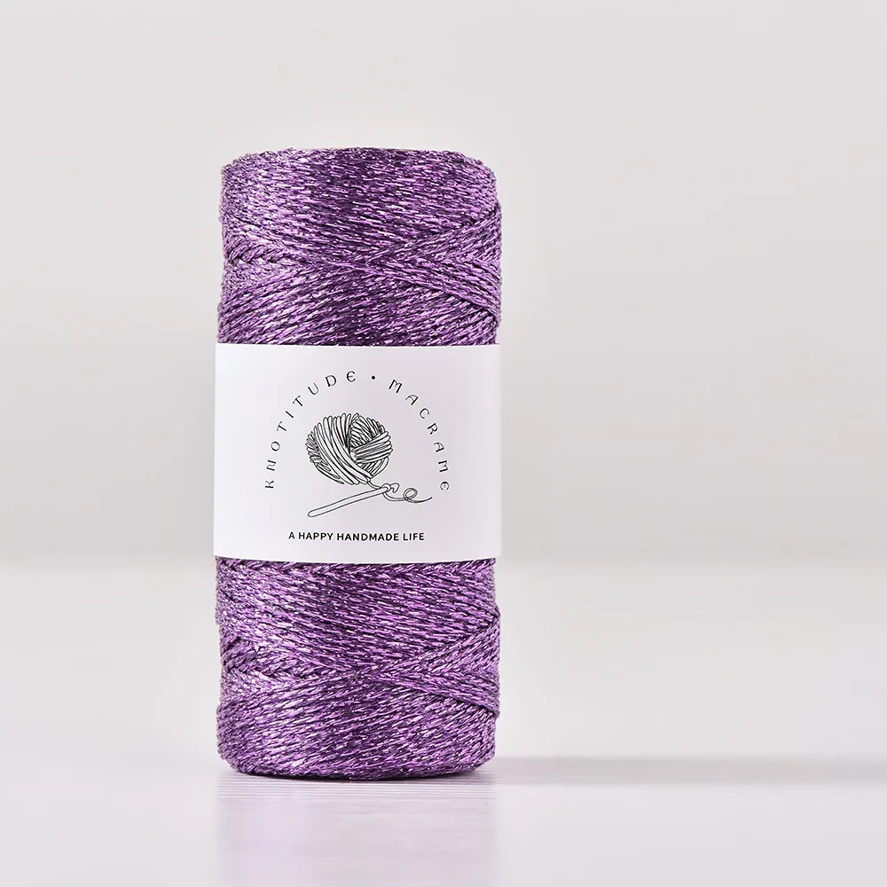 1mm Metallic Yarn Knitting Crochet DIY Handmade Hand-woven Wire 100M Multicolor Gift Wrapping Rope Sewing Accessories Oasis Select Purple