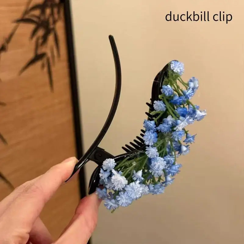 Baby's Breath Flower Hair Clip – Elegant Bridal Hairpin Floral Hair Clip Oasis Select A2
