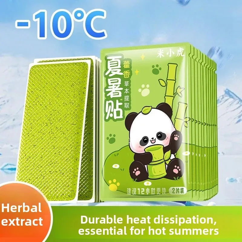 10Pcs Herbal Fast Cooling Patches Quick Temperature Drop Body Cool Stickers For Outdoor Travel Summer Heat Relief Daily Care Oasis Select