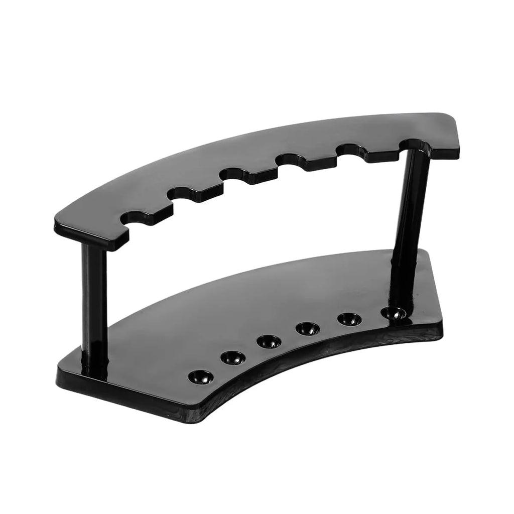 1pc,Vertical 6-slot pen holder, transparent plastic display stand, pencil holder, eyebrow pencil holder, makeup brush holder Oasis Select black