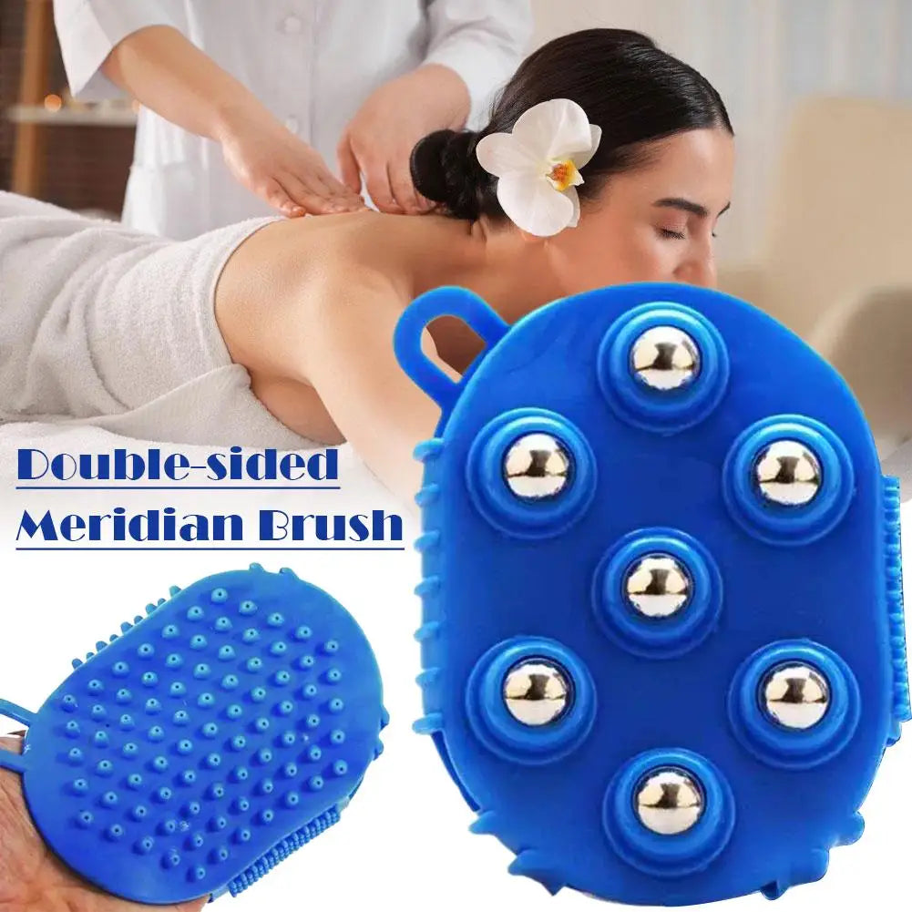 Double-Sided Massage Glove – 7-Bead & Steel Ball Brush Massage Glove Oasis Select