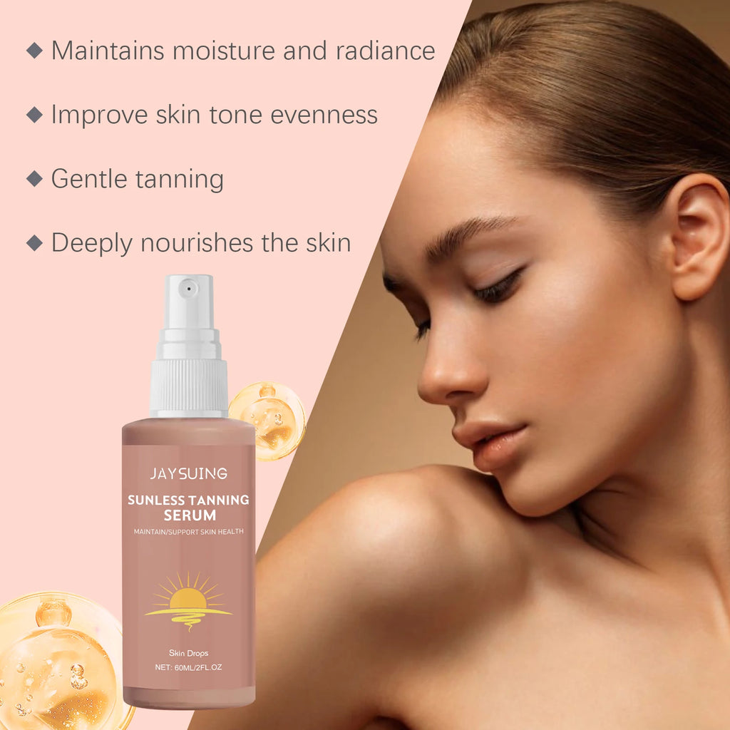 Herbal Self Tanning Essence Spray Sunless Tanning Enhance Skin Melanin Liquid Bronzer Natural Tanner For Body Face Nourishing Oasis Select