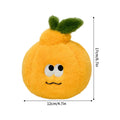 Creative Peeled Orange Plush Keychain Fruit Stuffed Doll Cartoon Orange Keychain With Worm Bag Pendant Plush Keychain Oasis Select Orange 1PC