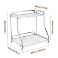 Cosmetics storage rack Stone pattern desktop skin care product shelf Bathroom dresser Perfume storage box Oasis Select Second layer silver