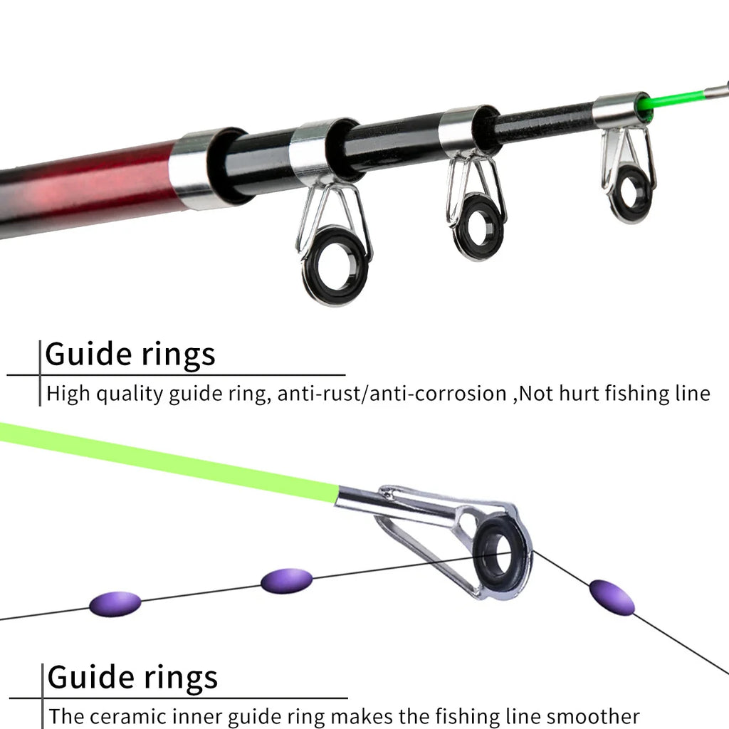 Beginner's Fishing Rod Set 1.8m lure rod, soft and hard bait, fishing hook line, complete set of fishing gear Oasis Select