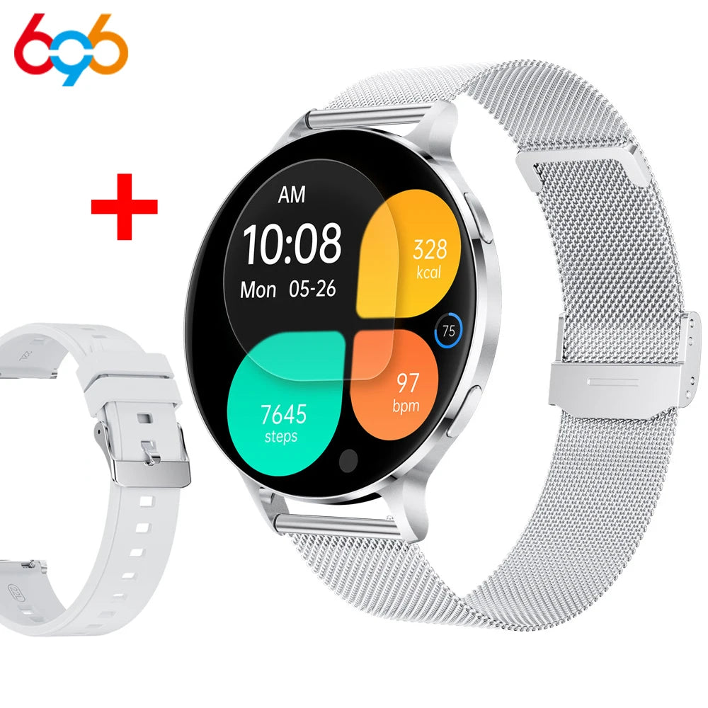 BT Call Smartwatch 1.75 Inch AMOLED Screen 6.9mm Ultra Thin Body Smart Watches Women Heartrate 3D Dynamic Dial Sports Lady Music Oasis Select SVGRS a SVM