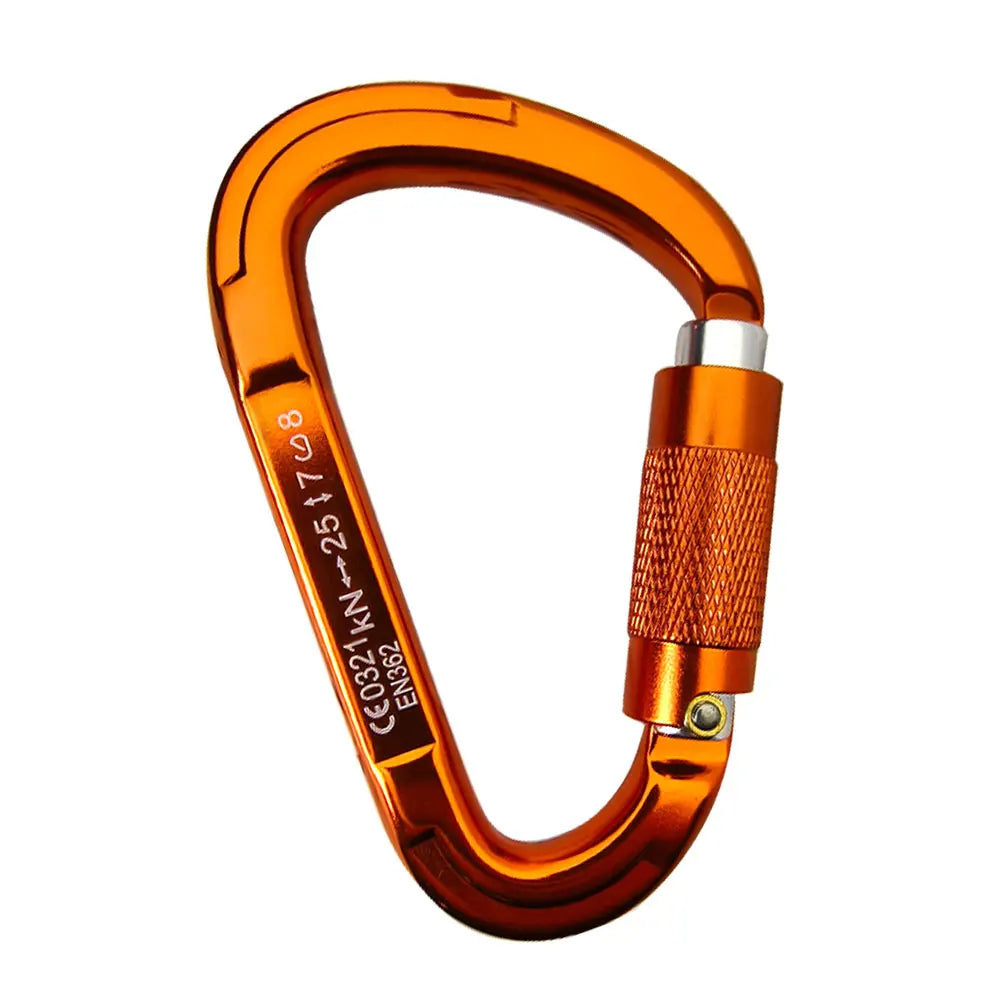 25KN Climbing Rock Climbing Auto Locking Clip Carabiner for Mountaineering Rappelling Rescue Camping Hiking Caving Ascend Oasis Select