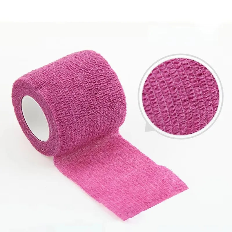 1Rolls Self Adhesive Elastic Sports Bandage Wrap - Joints & Limbs & Pet Protection | Athletic Injury Tape | Compression Strap Oasis Select Pink 2.5cm