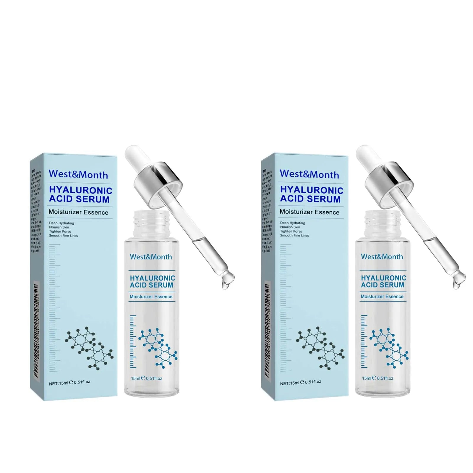 Hyaluronic Acid Facial Serum – Anti-Aging, Pore & Wrinkle Care Facial Serum Oasis Select 2 x 15ml Boxed