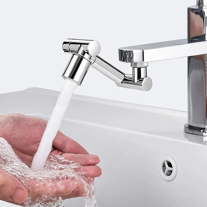 1440°Kitchen Scalable Metal Faucet Aerator Bathroom Tap Splash-proof Bubbler Faucet Filter Nozzle Tap Saving Water Extender Oasis Select