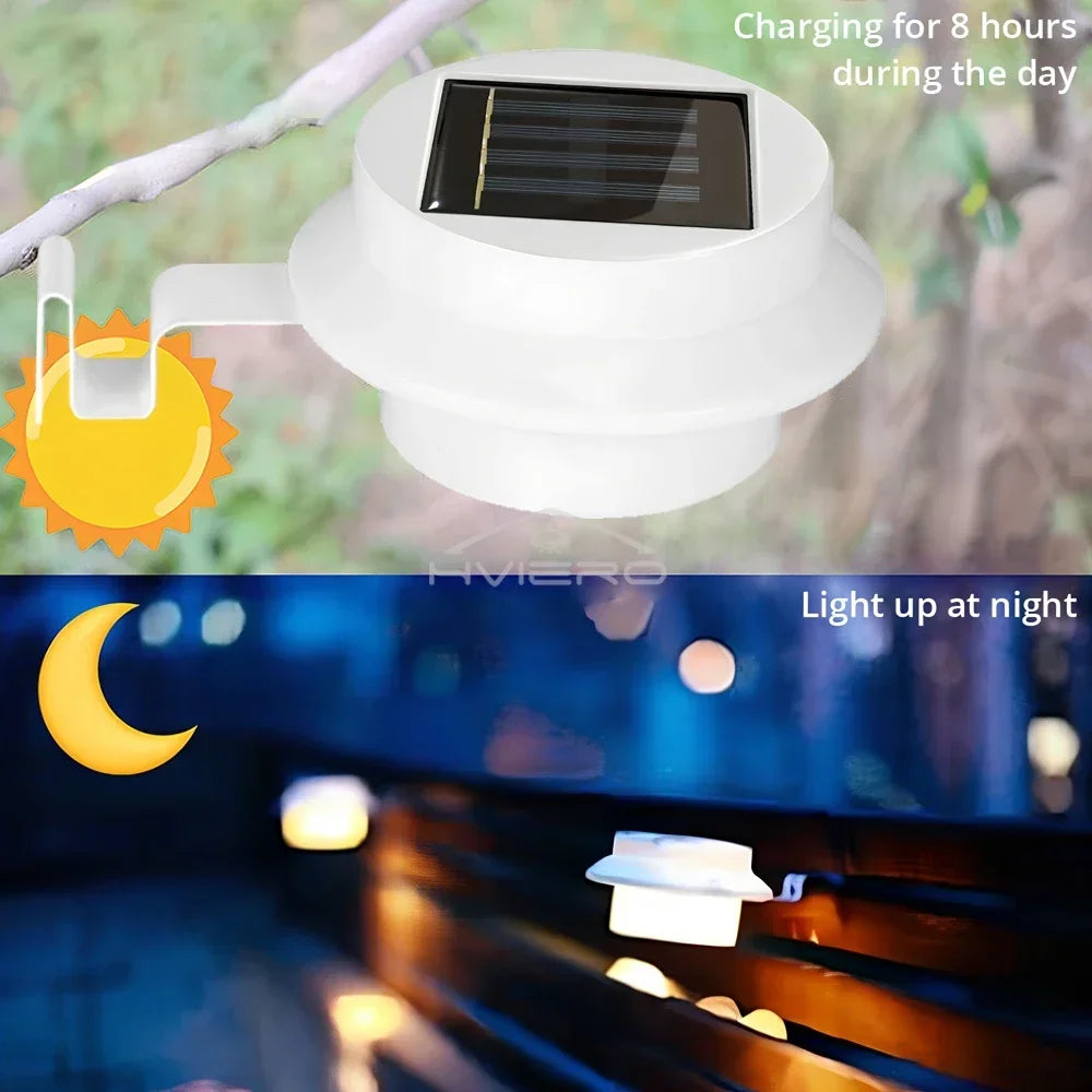 HVIERO Solar LED Garden Wall Light | IP65 Waterproof Outdoor Lamp