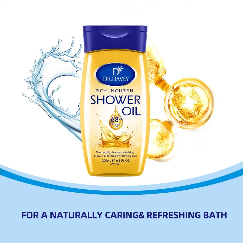 DR.DAVEY 200ml Nourishing Shower Oil – Body Moisturizer for All