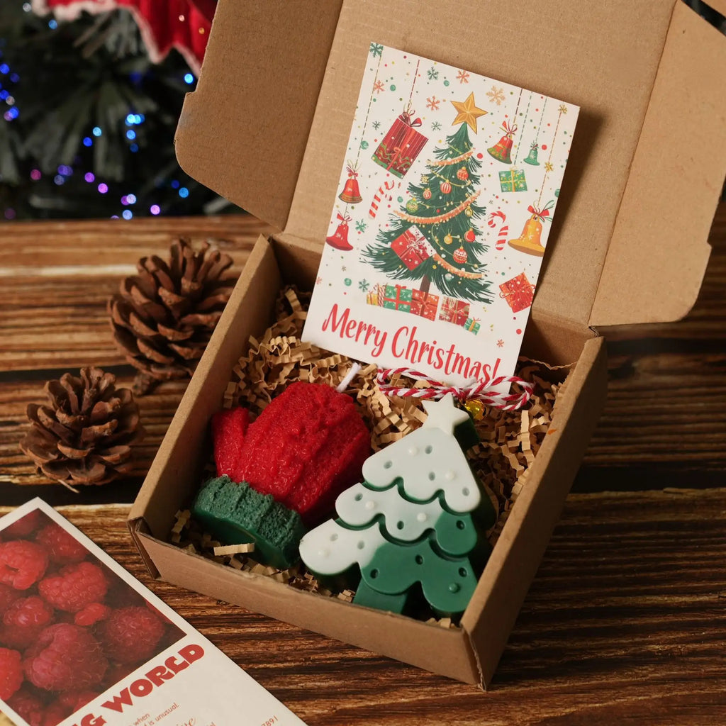 Christmas Tree Gingerbread Man Scented Candle Gift Set Handcrafted Shaped Christmas Gift Creative Souvenir Present Oasis Select A