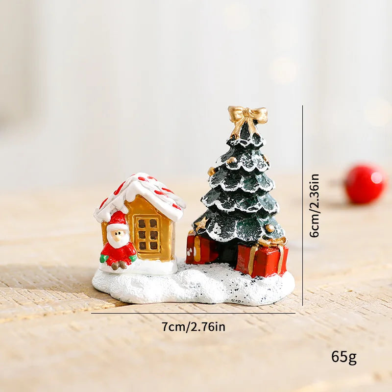 New Christmas Decorations Resin Small House Micro Landscape Resin House Small Ornaments Wholesale Oasis Select old man ornament