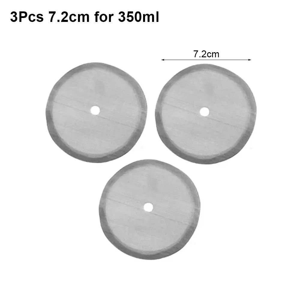 3Pcs Reusable Coffee Press Filters French Press 350/800/1000ml Filters Mesh Replacement Coffeeware Accessories Oasis Select 3Pcs 7.2cm for 350ml