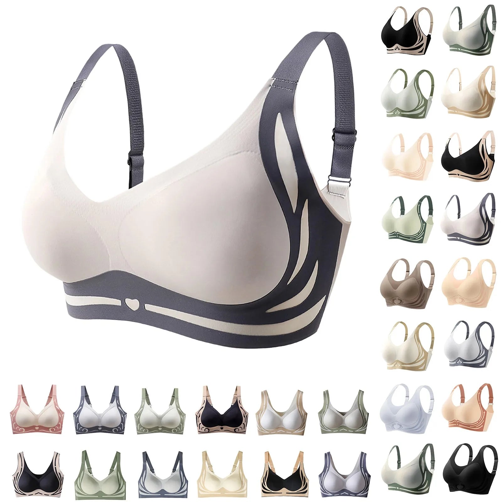 Women's Wireless Push-Up Bra | Seamless V-Neck Wire-Free Wireless Push-Up Bra Oasis Select